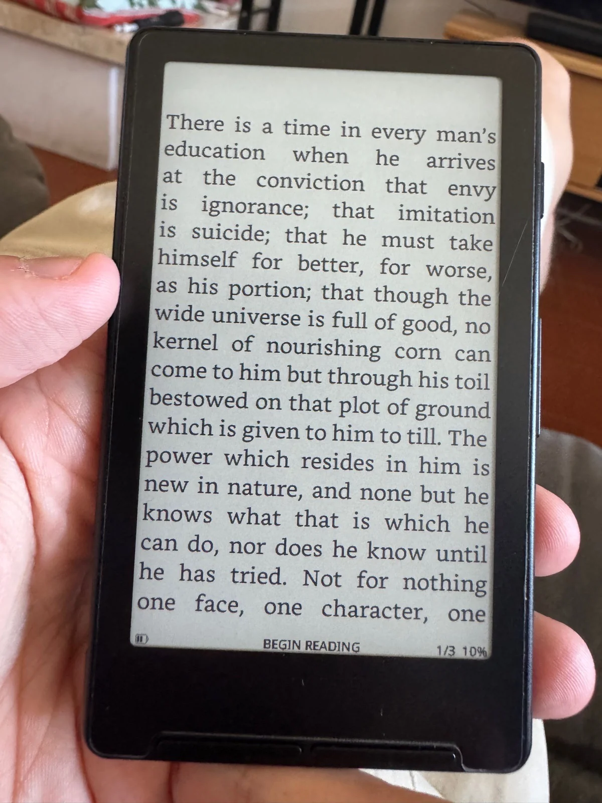 First time reading Ralph Waldo Emerson